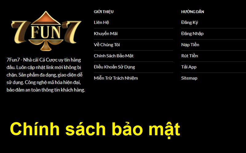 Chính sách bảo mật